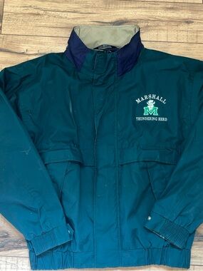 Marshall Men's Teal and Navy Thundering Herd Raincoat